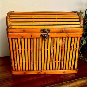 Vintage Bamboo Treasure Chest